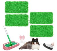 Mopmate, panni riutilizzabili in microfibra, panni in microfibra riutilizzabili, panni in microfibra per spazzare asciutti, ricambi lavabili e bagnati, panni rimovibili, per la pulizia di superfici in