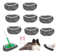 Mopmate, panni riutilizzabili in microfibra, panni in microfibra riutilizzabili, panni in microfibra per spazzare asciutti, lavabili e bagnati, panni rimovibili, per la pulizia di superfici in legno