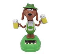 Mopps Pug Solar Pal - Decorazione sostenibile e divertente per il cruscotto 'auto | Statuetta ad energia solare Figure bobble_head danzanti ad energia solare per la scrivania 'ufficio