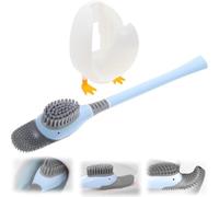 MOPQMKT Spazzola WC Bagno - Spazzola per Bagno Spazzola per WC a Forma di Anatra tuffatrice Set Scopino e Supporto per WC Adorabile Scopino per WC in Silicone Senza Fori Montato a Parete