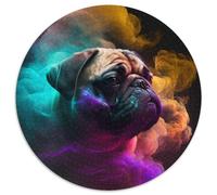 Mops-Nebel-Puzzle für Erwachsene, 1000-teiliges Papierpuzzle, perfektes Geschenk für Geburtstage, Weihnachten, Halloween, Erntedankfest, Ostern, 1000 Teile (67,5x67,5cm)
