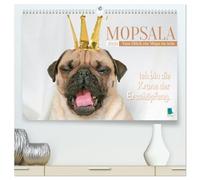 Mopsala: Vom Glück, ein Mops zu sein (hochwertiger Premium Wandkalender 2026 DIN A2 quer), Kunstdruck in Hochglanz: Humorvolles und geistreiches über den besten Freund des Menschen