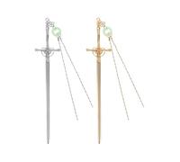 MOPZIJA 2 pcs segnalibri con spada, nappa in metallo, segnalibro legami，segnalibro vintage, Ideali per Amanti della Lettura, Regalo Originale e Divertente per Donne e Uomini, Colori Argento e Oro