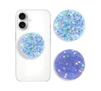 MOPZIJA 2 Pezzi Supporto Impugnatura Telefoni, Impugnatura Smartphone, Cellular Grip per Cellulare, presa sicura, comfort quotidiano per smartphone e tablet, pieghevole e retrattile,Blu/Argento