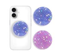 MOPZIJA 2 Pezzi Supporto Impugnatura Telefoni, Impugnatura Smartphone, Cellular Grip per Cellulare, presa sicura, comfort quotidiano per smartphone e tablet, pieghevole e retrattile,Viola/Blu