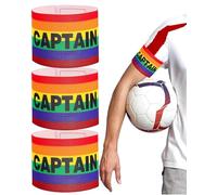 MOPZIJA 3PCS fascia capitano calcio,Capitano Calcio Elastico Regolabile Polsino Elastico Regolabile C per Bambini Adulti Sport Calcio e Rugby,fascia da capitano calcio bambino,fascia capitano