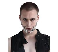 MOPZIJA Maschera Cyborg In Metallo Steampunk, maschera cyberpunk,Maschera Da Ballo In Maschera CyberPunk, Maschera Meccanica Mezza Maschera Vapore Gotica Irregolare Accessori per L'Uso Del Viso