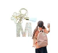 MOPZIJA portachiavi iniziale,Portachiavi Donna con Iniziale Portachiavi Ragazza Lettera Portachiavi Farfalla Borsa con Iniziale M,portachiave donna,portachiavi donna,portachiavi,Effetto luminoso,M
