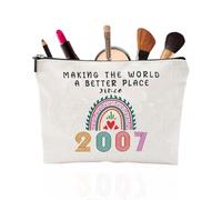 MOPZIJA Regalo 18 Anni Ragazza - Beauty Case Perfetto Per Il 18º Compleanno, Ideale Come Regalo Di Compleanno Per Figlia, Sorella O Amica, Per Celebrare I 18 Anni Di Compleanno Donna，18 anni (2007)