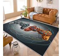 Moquette a Pelo Corto Lavabile e Antiscivolo in 180x240 cm Modelli di Controller di Gioco Alla Moda Tappeto per Soggiorno e Camera, Colorato Tappeto Facile da Pulire, Resistente e Confortevole