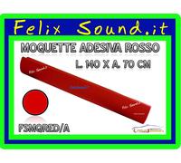 Moquette Acustica Adesiva da Rivestimento Colore ROSSO 140 X 70 cm Made in Italy