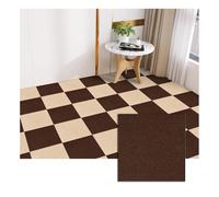 Moquette per Pavimenti 30x30CM Antiscivolo Piastrelle per Pavimenti Facili Moquette Autoadesive per Ufficio Casa Lavabile per Soggiorno Corridoio,Marrone,30 Pezzi