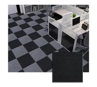 Moquette per Pavimenti 30x30CM Antiscivolo Piastrelle per Pavimenti Facili Moquette Autoadesive per Ufficio Casa Lavabile per Soggiorno Corridoio,Nero,12 Pezzi