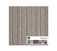 Moquette per Pavimento al Metro - Tappeto Componibile su Misura, Mattonelle in Tessuto per Interni in 14 Colori - 4 pezzi da 50x50 cm (1 m²) - Marron rigato