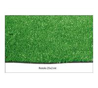 Moquette Prato Finto a Rotolo 25x2 Metri 7 mm Erba Manto Erboso Pronto Sintetico