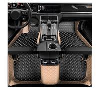 Moquette Tappetini auto in pelle PU per A6 Wagon 2007 2008 2009 2010 2011 2012 2013 2014 2015 2016 2017 2018 antiscivolo impermeabili Tappetini(Beige Black)