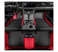 Moquette Tappetini auto in pelle PU per Koleos 2009 2010 2011 2012 2013 2014 2015 2016 Accessori interni antiscivolo impermeabili Tappetini(Red Black)