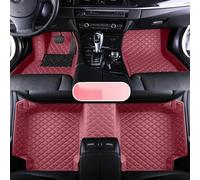 Moquette Tappetini in pelle per auto adatti Per Fit Per Jazz 2021 2022 2023 2024 Accessori interni impermeabili Tappetini(VINO ROSSO)