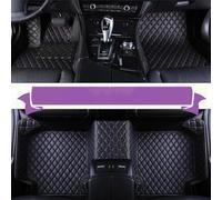 Moquette Tappetini in pelle per auto per Genesis GV70 2023 Diamon Carpets Accessori interni impermeabili Tappetini(Black purple)