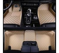 Moquette Tappetini in pelle per auto per Genesis GV70 2023 Diamon Carpets Accessori interni impermeabili Tappetini(Beige)