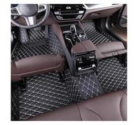 Moquette Tappetini in pelle PU per auto per Dodge per Caravan 2007 2008 2009 2010 2011 2012 2013 Accessori interni antiscivolo Tappetini(Black white)