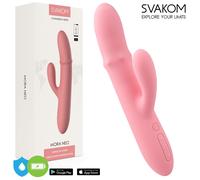 Mora Neo Vibratore Rabbit con Sfere Rotanti in Morbido Silicone Rosa Svakom