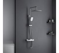 MORADO Colonna Doccia con Miscelatore Termostatico,Miscelatore Termostatico Doccia,Sistema Doccia con Altezza Regolabile 85-115CM