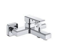 MORADO Miscelatore Monocomando per Vasca da Bagno,Rubinetto per Vasca da Bagno,Miscelatore Monocomando Esterno per Vasca/Doccia,in Ottone Cromato,Forma Quadrata