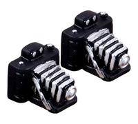 Morain 2 Pezzi Resina Miniatura Retro Appliance Decors Set Case delle Bambole Simulato Mobili Modelli Ornamenti Paesaggio Accessori Regalo Creativo Elettrodomestici in Miniatura