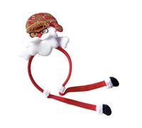 Morain Accessori per feste di Natale Gamba Lunga Santa Fascia per feste Puntelli per feste Cerchietto per capelli Famiglia Raduno Celebrazione Vestire Fascia per gambe lunghe Decorazione natalizia a