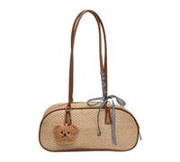 Morain Borsa a tracolla da donna alla moda Hoboes Toted borsa tessuta ascellare borsa pochette con chiusura a cerniera Hoboes borsa, Marrone, One Size