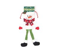 Morain Borse decorative per bottiglie di vino con Babbo Natale pupazzo di neve e alce con gambe lunghe con coulisse riutilizzabili per la protezione della copertura della decorazione del supporto