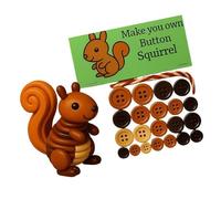 Morain Button Art Set Costruisci la tua decorazione a forma di animale include corda e bottone colorato fatto a mano ornamento animale
