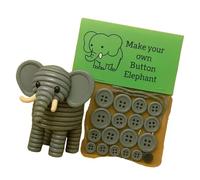 Morain Button Art Set Costruisci la tua decorazione a forma di animale include corda e bottone colorato fatto a mano ornamento animale