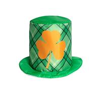 Morain Cappello da folletto verde con trifoglio e leprechaun irlandese per il giorno di San Patrizio per feste di San Patrizio per adulti