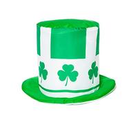 Morain Cappello da folletto verde con trifoglio e leprechaun irlandese per il giorno di San Patrizio per feste di San Patrizio per adulti