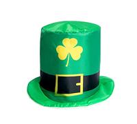 Morain Cappello da folletto verde con trifoglio e leprechaun irlandese per il giorno di San Patrizio per feste di San Patrizio per adulti