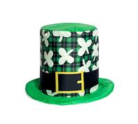 Morain Cappello da folletto verde con trifoglio e leprechaun irlandese per il giorno di San Patrizio per feste di San Patrizio per adulti