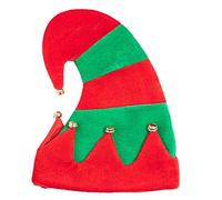 Morain Cappello unisex da elfo, cappello natalizio in pile per feste e folletti, allegro, streetwear, a righe, cappello per bambini, cappelli di Natale