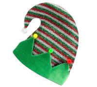 Morain Cappello unisex da elfo, cappello natalizio in pile per le vacanze, leprechaun allegro, streetwear, blingbling berretti, cappello a righe, cappelli di Natale per adulti