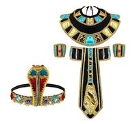 Morain Cerchietto per capelli con serpenti regina d'Egitto, per cosplay, Halloween, con perline dorate, copricapo dorato