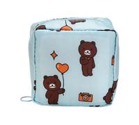 Morain Efficace Signora Personalizza Cura Sacchetti Pratica Periodo Pad Organizzazione Bag per Ufficio Scuola e Attività All'aperto Sacchetti Assorbenti Sanitari, Orso blu., Taglia unica