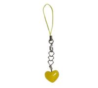 Morain Elegante portachiavi a forma di cuore con ciondolo alla moda per zaini, Giallo, 7-9cm