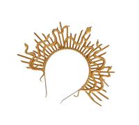 Morain Le corone intricate alla moda di Medusas con il serpente disegnano la decorazione dei capelli per Halloween e l'uso dei costumi del partito a tema