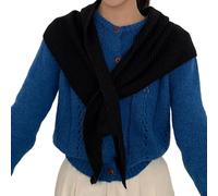 Morain Sciarpa termica a maglia morbida delicata sulla pelle componente acrilica invernale scaldacollo per adulti bambini freddo pieghevole croci sciarpa all'uncinetto, Nero , Taglia unica