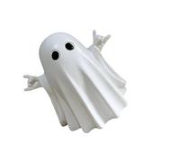 Morain Scultura in resina di Halloween per uso interno ed esterno, facile da riporre, statua realistica a spettro, statua bianca