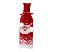 Morain Set di coperture per bottiglie di vino natalizie, alla moda e decorative, per feste natalizie, riutilizzabili, set di coperture per bottiglie di vino, D, Taglia unica