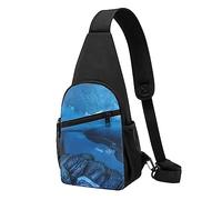 Moraine Lake in a Starry Winter Night - Marsupio tattico con stampa di una notte invernale, borsa da corsa, da ciclismo, taglia unica, colore: nero, Nero , Taglia unica