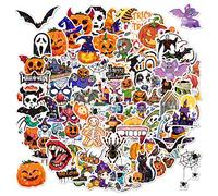 MORAINJAY 100 Pezzi Adesivi Halloween,Fantasma, Zucca, Strega,Adesivi Vinilici Impermeabili per Bottiglie, Laptop, Skateboard, Decorazioni per Feste e Regali - Lotto Misto