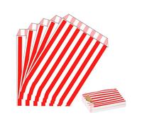 MORAINJAY 100 Pezzi Sacchetti Carta Rosso Piccoli,13x18cm Buste Regalo Sacchetti Alimenti|Caramelle|Cioccolatini|Biscotti,Party Bag per Halloween,Natale,Feste,Matrimoni